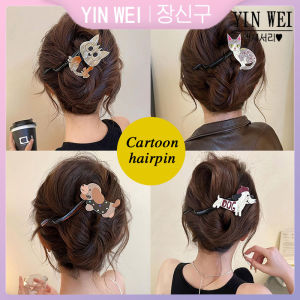 Yin Wei mèo dễ thương một từ Kẹp Tóc Nữ 2024 mới chất lượng cao tấm kẹp Xoắn lông phụ kiện thời trang tóc