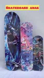 PAPAN SKATEBOARD OLAHRAGA ANAK UKURAN S DAN UKURAN M RODA TERPASANG FULL SET