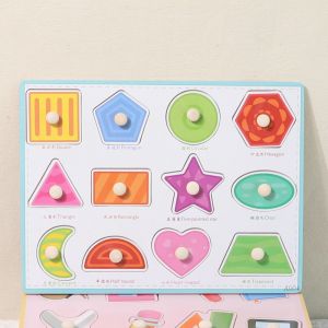 FH-M324 Puzzle Kayu Knob Mainan Kayu Puzzle Angka Abjad Anak / Mainan Edukasi Anak Wooden Puzzle Kayu Animal / Wooden Toys Mainan Balok Kayu Import