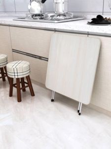 For Home Four-Person Dining Table Square Table Foldable Dining Table Dormitory Stall Rectangular Black Portable Small Table