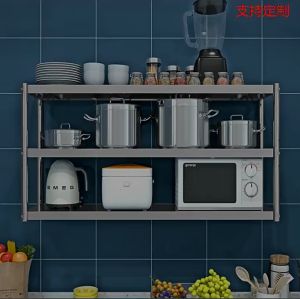 Very durable wall mounted storage rack stainless steel storage rack cabinet kitchen supplies