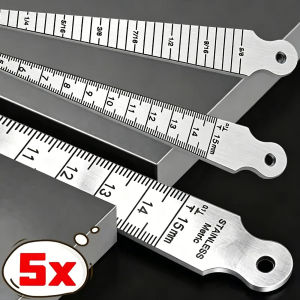 Stainless Steel Taper Gauge Feeler 1-15mm Inner Diameter Ruler Hole Measuring Tool Home Woodworking Repair Hardware Accessory High-Precision