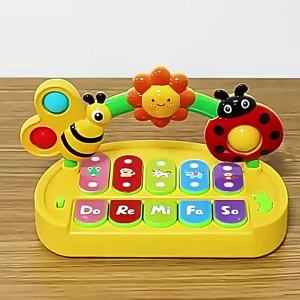 CONUSEA | Baby Keyboard Piano Toys Kids Music Light Animal Sound Maker Musical Toy for Toddlers Early Educational Music Toy Babies Gifts