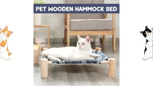 Hammock Elevated Wooden Hammock Cat Beds Cots Small Dog Beds Wooden Detachable Tempat Tidur Kucing cardboard bed