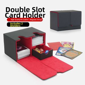 HUIZHIBAO | Leather Dual Compartment Card Storage Box