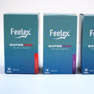 Bao cao su Feelex Superthin siêu mỏng nhiều mùi hương nhiều gel bôi trơn