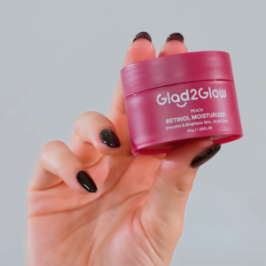 Glad2Glow Peach Retinol Moisturizer Day Night Face Cream Anti Aging Skincare Facial Moisturizer Retinol Cream（30g）