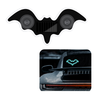 KEVANLY | 1/2pcs Cool Bat Solar Powered Car Neon Light Wireless Led Ambient Light Suction Cup USB Rechargeable Atmosphere Breathing Lamp