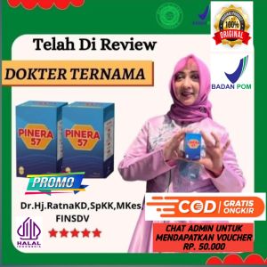 PINERA57 100%  ORIGINAL 1 BOX OBAT HERBAL STROKE KOLESTEROL DIABETES JANTUNG ASAM URAT  PINERA 57