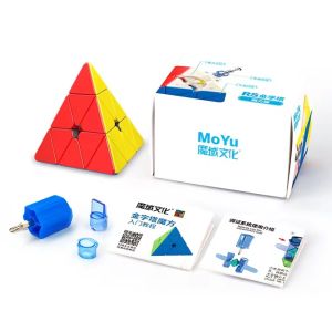 MOYU RS Pyraminx Magnetic Magic Speed Cube RS M Maglev Professional Fidget Toys RS M Pyramid Cube Cubo Magico Puzzle