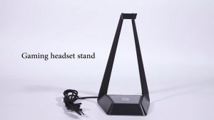 RGB Gaming Headset Stand with 3 USB Ports