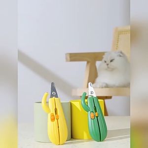 Kìm bấm cắt móng chó mèo thú cưng có đèn LED giũa hình xương rồng – Đen Ta pet shop