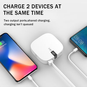 Zeallion mini sạc điện thoại di động 10000mAh sạc nhanh 2.1 một sạc dự phòng Ốp tích hợp pin dự phòng gói cổng kép wth Màn hình LED PowerPack
