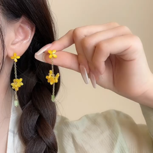 good 999 Fashionable Osmanthus tassel Sweet and Cute Girl EarringsES63762