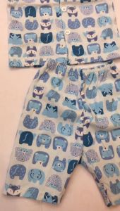 Cherry House - Set Piyama Bayi Panjang/Pendek Kancing Depan motif Bear