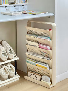 Floor Standing Multi-Layer Book Storage Rack Dormitory Essential Student Book Organizer Simple Design No Tool Required