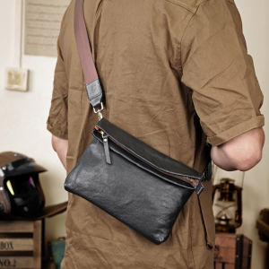 SHIPAILUO | Vintage Full Grain Vegetable Tanned Leather Soft Leisure Shoulder Bag
