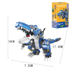 Transforming Sea of Mountains And Rivers Mecha White Tiger Green Dragon Red Phoenix Black Tortoise Boys Gift Building Blocks Toy