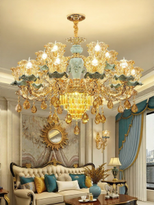 LAIDENG | European Style Crystal Full Spectrum Eye-Care Chandelier