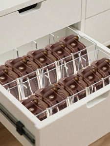 กล่องเก็บเข็มขัดแบบอะคริลิก 5 ช่อง 7 ช่อง กล่องเก็บเข็มขัดแบบใส ไม่ต้องประกอบ ชั้นวางเข็มขัด ชั้นวางของแบบเรียบง่าย