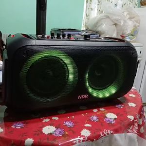NDR-Q68 Professional Battery System Portable 6.5X2 inches Bluetooth Speaker with wireless mic