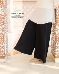 BLACK WHITE SERIES KULOT by GREENISM CELANA BAWAHAN WANITA CULOTTE PREMIUM