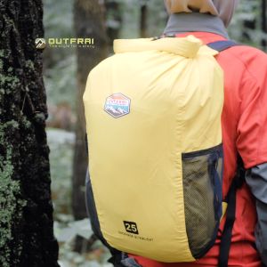 Tas Lipat Drybag Waterproof Tas Punggung Anti Air Full Seal Kapasitas 25 Liter Outfrai Seri Marathon
