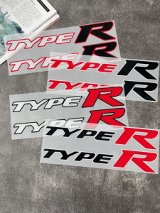 2 PCS Type R Car Sticker Reflective Automobile Body Windshield Decor Vinyl Decals for Honda Accord Civic Retrofit TYPER CRV TYPE R