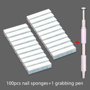 Nail Sponges for Ombre Soft Nail Art Sponges With Grabbing Pen Ombre Nail Brush Professional Nail Tools Accessories Supplies