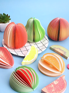 Cute Fruit Portable Sticky Notes Creative Fruit Shape Tearable Memo School Office Home Stationery