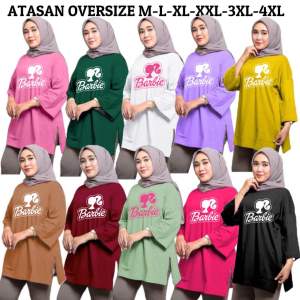 Baju Kaos Barbie Dewasa / Atasan Oversize Wanita Barbie Viral