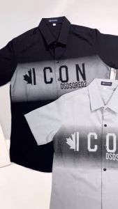 Áo sơ mi nam đũi tay ngắn in logo I CO chất vãi dày dặn from tôn dáng 3 màu trắng đen xám