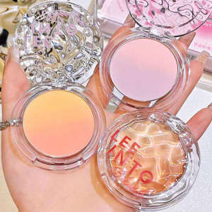 ♣Gradient Blush Matte Two-color Natural Milk Apricot Suitable for Yellow Skin Naked Makeup to Lose Girl#39s Gill Blue Gill Purple Rouge Powder✦