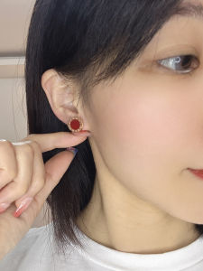 Rose Gold Plated Titanium Steel Roman Numeral Circle Earrings New Year Collection Fashionable Minimalist Versatile Ear Jewelry