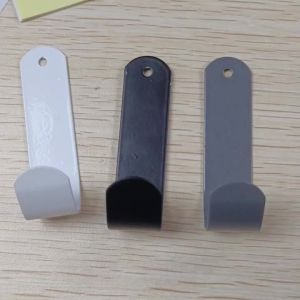 4pcs Self-Adhesive J-Shaped Hooks Hardware Accessories Hooks Black White Gray Hanging Towels Keys Clothes Bags
