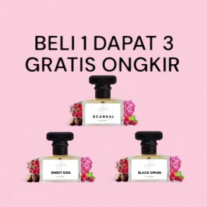 Beli 1 Dapat 3 Parfum Scandal + Sweet Kiss + Black Opium parfum Tahan Lama Inspired by eau de parfume 20ml pria dan wanita