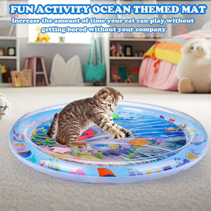 Cat and Dog Water Mattress Thickened Inflatable Pet Water Mattress 100x100cm Large Pet Toy Mat