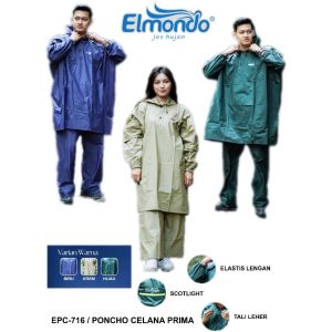 Jas Hujan Ponco Lengan Celana Terbaru Jas Hujan Elmondo 716 Original