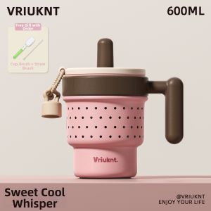 VRIUKNT | Aesthetic Portable Insulated Cup With Straw
