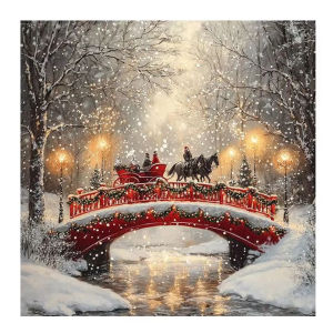 Kayou | DIY Oil Painting By Numbers Kit Santa Claus Winter Scenery Acrylic Paint By Numbers Diy Numbers Painting Art on Canvas ByNumbers