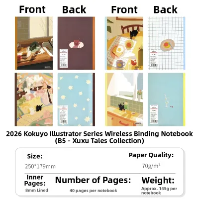 KOKUYO | Illustration Design Wire-O Binder Study Notebook