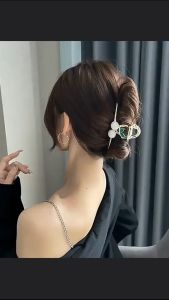 F4 Jepit Rambut Korea JUMBO 11cm Bahan Alloy Aksen Mutiara Ceri Jedai Logam Cherry Pearls CL02
