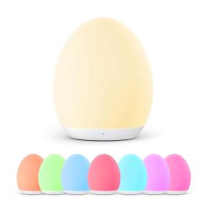 New Egg Shape Night Ambient Light RGB Control Touch Dimmable Lamp USB Rechargeable Portable Table for Bedside Lamps Night Lamp