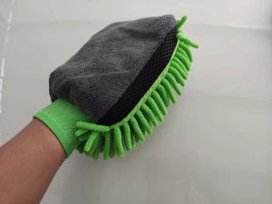 Waterproof Car Wash Microfiber Chenille Gloves Thick Car Cleaning Mitt Wax Detailing Brush Auto Care Double-faced Glove