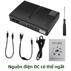 Mini DC UPS Nguồn Điện Liên Tục Pin 18650 Dự Phòng 5V 9V 12V 220V Có Thể Thay Thế Cho Router Wifi Modem