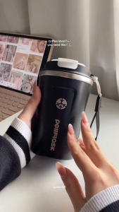 Peliflask 380ML/13oz Coffee Mug Coffee Tumbler Upgraded 304 Stainless Steel Insulated Vacuum Tumbler Leakproof Lid Vacuum Aqua Flask with cup rop