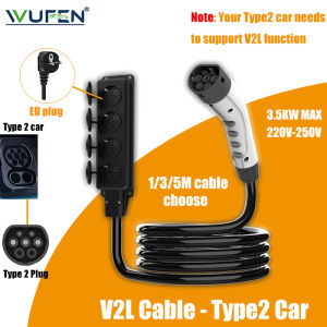 Cáp Sạc Xe Điện WUFEN V2L Discharger Schuko Loại 2 Dành Cho MG BYD SERES 5 Geely ZEEKR LYNK&CO Chery DEEPAL GWM - 16A 220V-250V