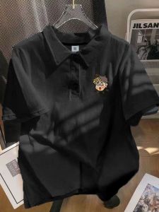 Áo Thun Polo Nam Tay Ngắn Phù Hợp Mùa Hè Thoáng Khí Cotton Vải Bông Thoải Mái Turn Cổ Áo Thời Trang Áo Thun In Hình Dành Cho Cặp Đôi