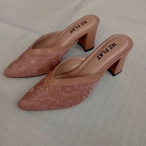 sepatu sandal wanita brukat kebaya 7cm