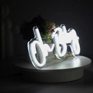 Chi-buy LED Neon Oh Baby Larger Size USB Powered Neon Signs Decor Lamp Signs Birthday Gift Wall Art For Bedroom Room Bar Shop